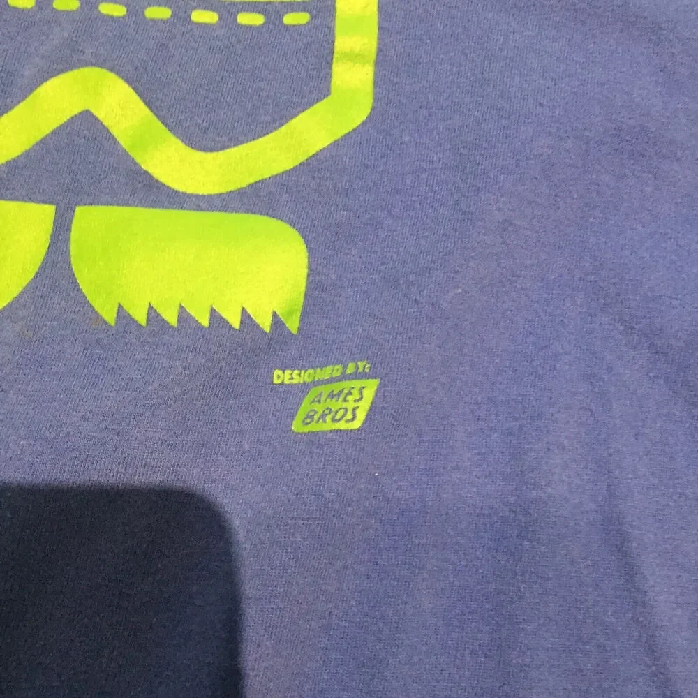 The North Face T-Shirt Mens Size XXL Blue Cotton Short Sleeve Ames Bros Ski Tee